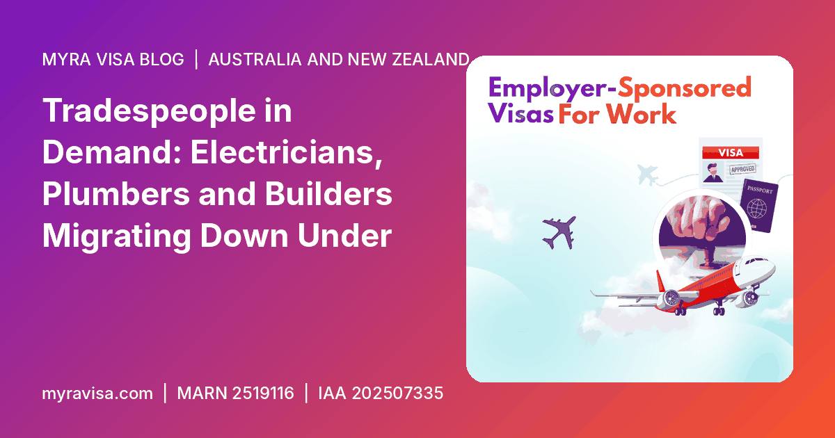 trades visa Australia - Tradespeople in Demand: Electricians, Plumbers and Builders Migrating Down Under